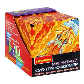 Головоломка из пластика .6+ Куб Трансформер "3D-МИСТИКА 3" магнитный 6,2*6,2*6,2см Bondibon