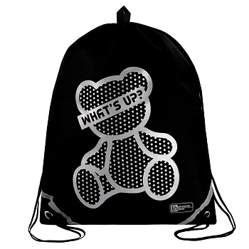 Сумка для обуви для девочки 48*36 см Феникс+ "Серебряный мишка"