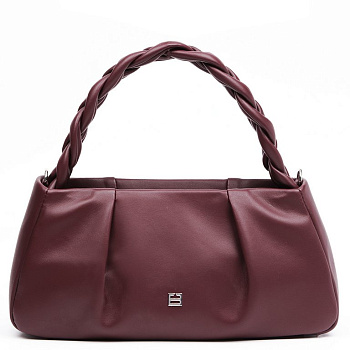 Сумка женская FABRETTI 31х15х8 см, нат. кожа, бордовый