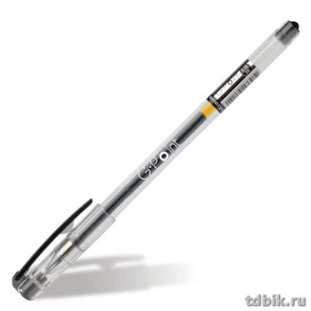 Ручка гелевая ErichKrause G-Point  0,38мм черная (стерж.129мм, линия 0,25мм) игольч.