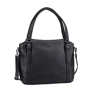 Сумка женская Dr.Koffer 33х27х13см см, нат.кожа черная