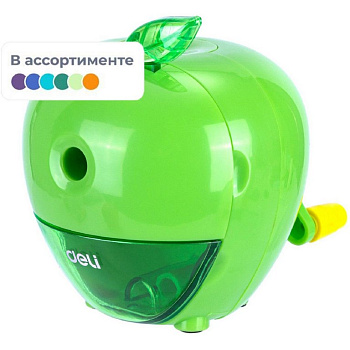 Точилка механическая пластиковый корпус Deli ассорти