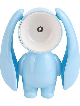 Светильник "Механический зайка" 8,5*7,5 см, пластик, голубой  (батарейки в комплекте)