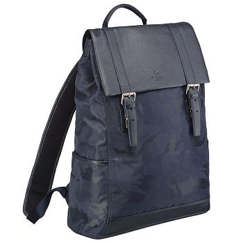 Рюкзак молодежный мужской  Dr.Koffer натуральная кожа/нейлон 33*45*14см, серый