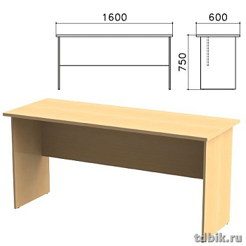 Стол письменный "Канц"  (1600*600*750мм), цвет бук