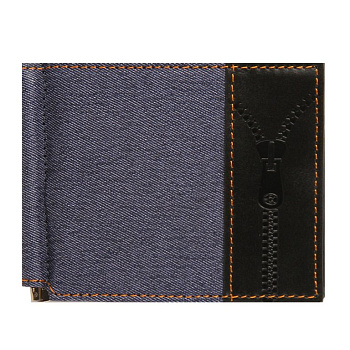 Зажим для денег Mistral "Джинс" синий