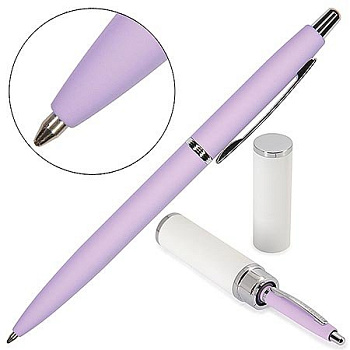 Ручка шариковая Bruno Visconti "San Remo" в футляре (мет.тубус) сиреневый корпус (стерж.99мм)