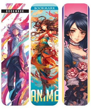Закладка "Аниме" 45*166мм ассорти