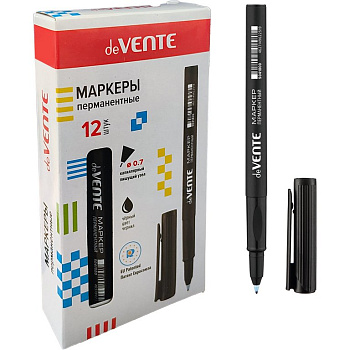 Маркер перманентный  0,7 мм deVENTE черный