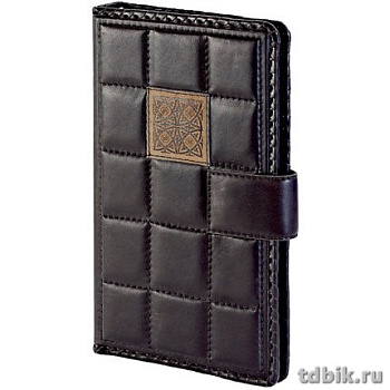 Визитница Макей 155*256мм на 160 визиток, (клясс. на 4 виз.) нат. кожа, цвет черный