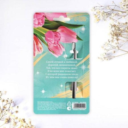 Ложка сувенирная с гравировкой "Любимой сестре" 3 х 14 см