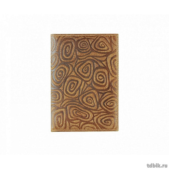 Обложка для паспорта D.Morelli "Тирамо-2 " с отделениями для карт нат. кожа, горчичн.
