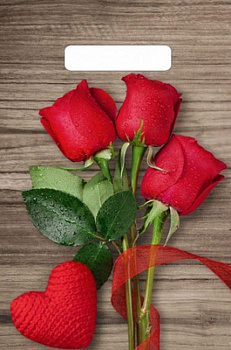 Пакет пробивной 20*30см (30мкм) "Свежие розы" ПВД