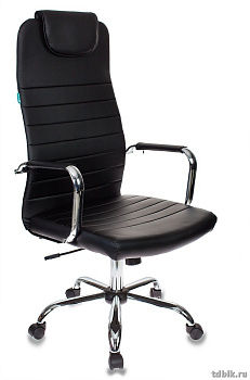 Кресло руководителя Бюрократ KB-9/ECO (искусственная кожа крестовина хром, цв. черный)