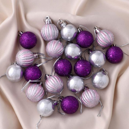 Набор шаров  цвет ассорти 30 мм 21 шт "Пралине"