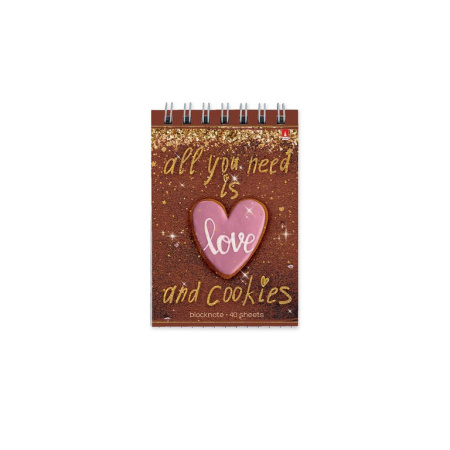 Блокнот А7  40л.,  68*101 мм, на гребне Альт "SWEET LIFE" 5 видов
