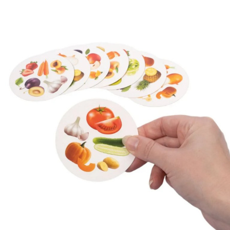 Игра настольная  .3+ с карточками Дабл "Фрукты и овощи" Десятое королевство