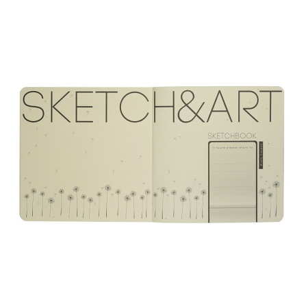 Скетчбук 145*145 мм, 100л. иск. кожа BrunoVisconti "Sketch&Art. Original flex" красный, бум.бежевая