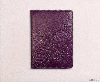 Бумажник водителя D.Morelli "Fiore-2" нат. кожа, фиолетовый