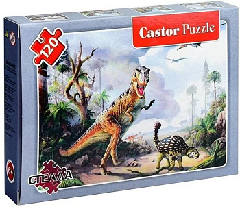 Пазлы  120 дет. "Динозавры" (ассорти) Castor Land 6+