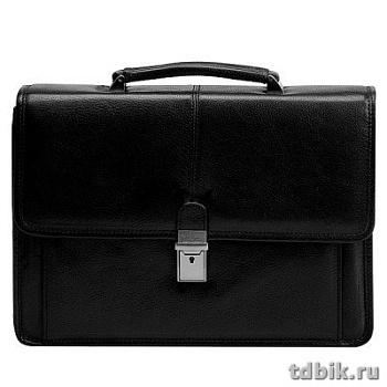 Портфель Dr.Koffer 34*25*8 нат. кожа, черный
