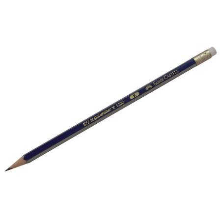 Карандаш ч/г B Faber-Castell "Goldfaber 1222" с ластиком