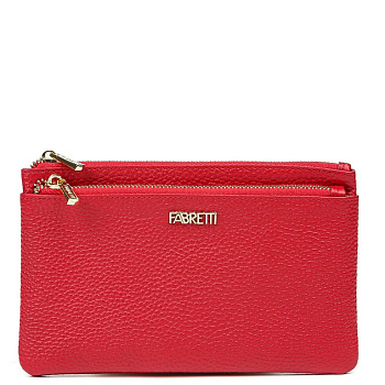 Портмоне FABRETTI женское, нат. кожа, 19*12*2,5 см, красный