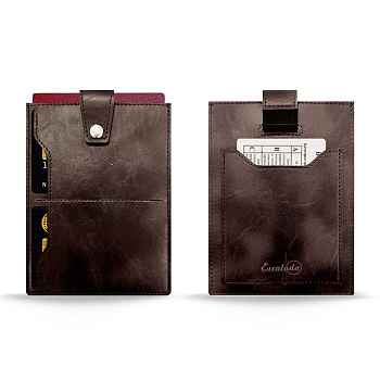 Футляр для кредитных карт иск. кожа "Баффало" цвет коричневый,  105х145 мм