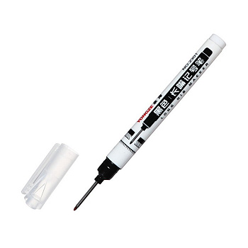 Маркер с удлиненным наконечником перманентный 0,7 мм круглый, черный