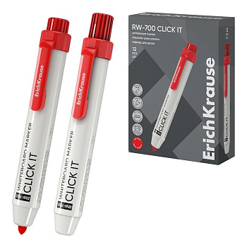 Маркер для доски ErichKrause (автоматический) 2 мм красный круг.