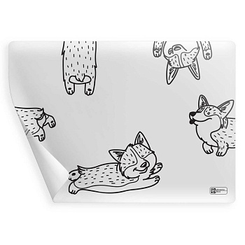 Клеёнка д/труда ЭВА 42*30 см "Корги"