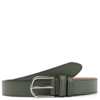 Ремень FABRETTI женский, натуральная кожа, размер 120, серо/зеленый