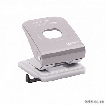 Дырокол до 30л метал. Lаmark "Mettallic", с линейкой, серый