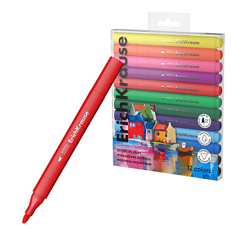 Набор маркеров акриловых 12 цв. ErichKrause "Art Spirit"