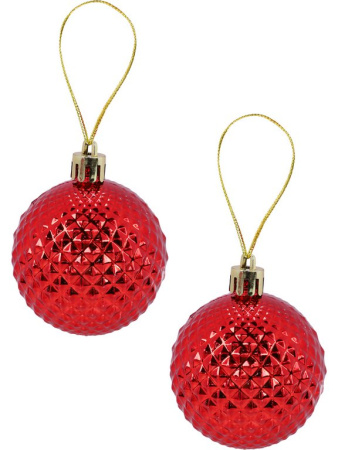 Набор шаров  цвет красный  60 мм 12 шт "Мечта"