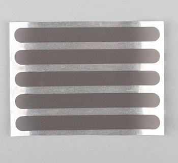 Светоотражатель (набор термонаклеек) "Полоски" 120*15мм, цвет серый, 5шт/уп