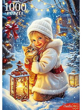 Пазлы 1000 дет. "Зимняя прогулка" Рыжий КОТ