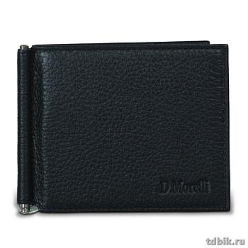 Зажим для денег D.Morelli "Texas" нат.кожа, черный
