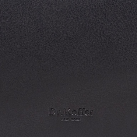 Сумка женская Dr.Koffer 23х15х3см см, нат.кожа черная
