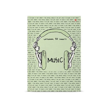 Бизнес-блокнот А5  80л, 135*205 мм, Альт "SOUNDMANIA"