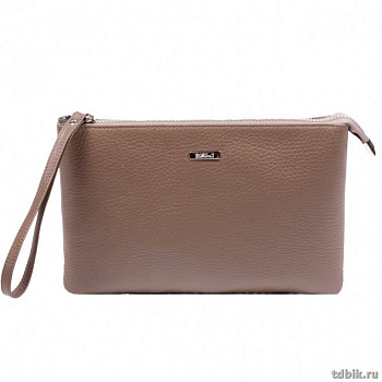 Сумка женская-клатч  D.Morelli , нат. кожа, фл.капучино