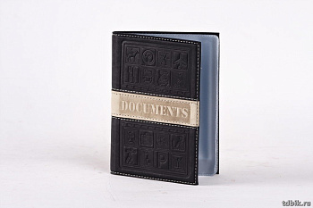 Бумажник для автодокументов Макей, нат. кожа, цвет коричневый