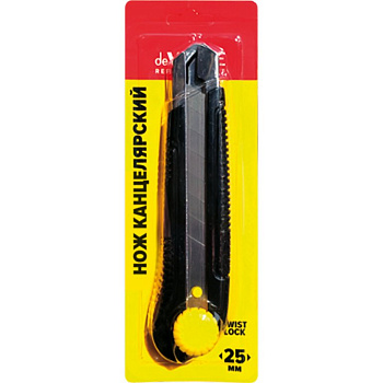 Нож канцеляр. шир. 2,5 см, метал. направ. с фикс. лезвия "REPAIR & CRAFT" deVENTE