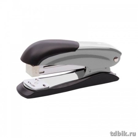 Степлер 24/6 до 20л металлический, Lamark Ulrich, серый с антистеплером