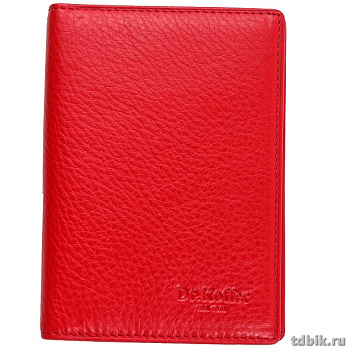 Обложка для автодокументов Dr.Koffer нат. кожа, красный