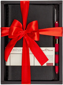 Набор подарочный BrunoVisconti "MILANO" (ЧЕРНЫЙ ЕЖЕДНЕВНИК А5 + РУЧКА)