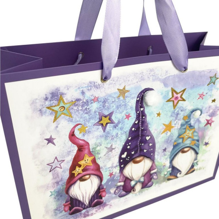 Пакет бумажный НГ 27*20см крафт "Artpaper Wide #1" ЗОЛОТАЯ СКАЗКА, ассорти