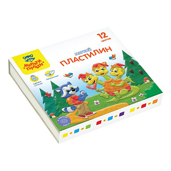 Пластилин 12 цв. 120 гр. Мульти-Пульти "Енот в сказке"