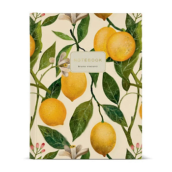 Тетрадь 80 лист кл. А5 на кольцах со сменным блоком "FLORA. Lemons"
