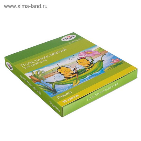 Пластилин восковой 10 цв. 150 гр. Гамма "Пчелка" со стеком